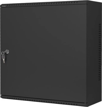 Nástěnná nízkoprofilová rack skříň 19" 6U + 3U, 540 × 200 mm, černá