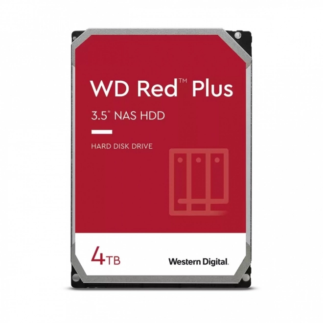 WD Red Plus 4TB 3,5 palcový pevný disk pro NAS