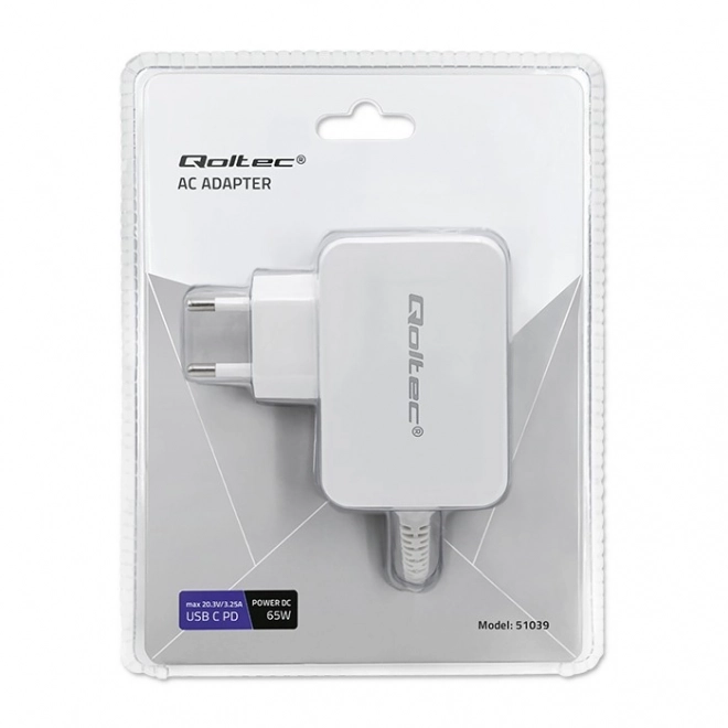 Síťový adaptér USB-C 65 W Power Delivery Bílý