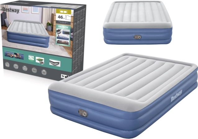 Nafukovací matrace 203 × 152 × 46 cm BESTWAY s vestavěnou pumpou
