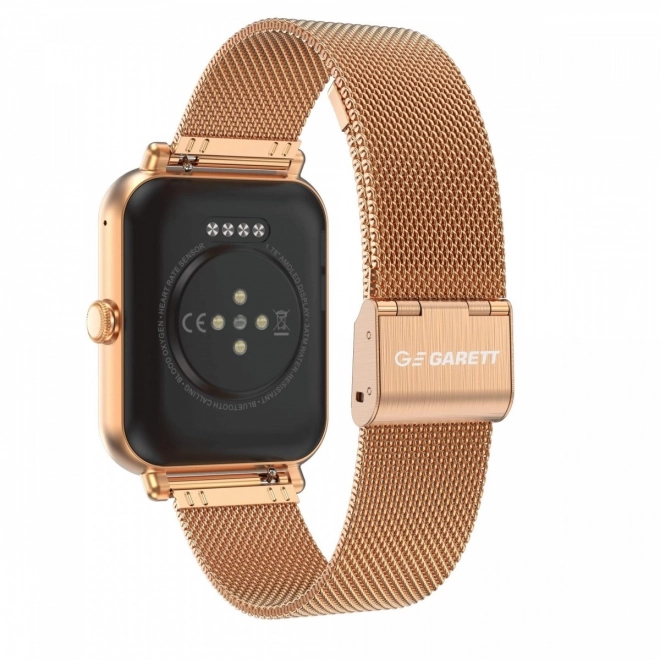 Energetický a elegantní smartwatch Garett GRC Classic zlatý nerez