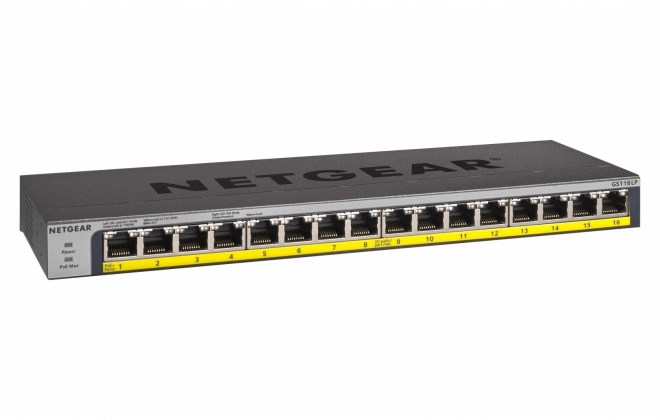 GS116LP Nespravovaný přepínač 16xGE PoE+