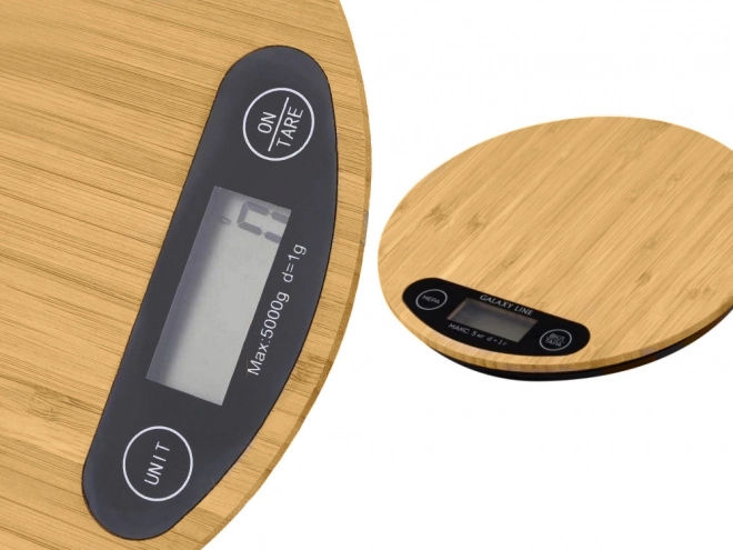 Bambusová digitální kuchyňská váha do 5 kg