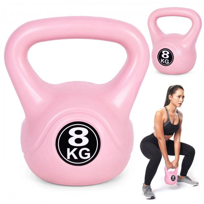 Kettlebell pro cvičení 8 kg růžová ModernHome