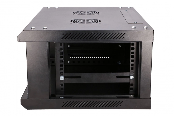 Závěsný rack Extralink 4U 600x450 černý se skleněnými dveřmi