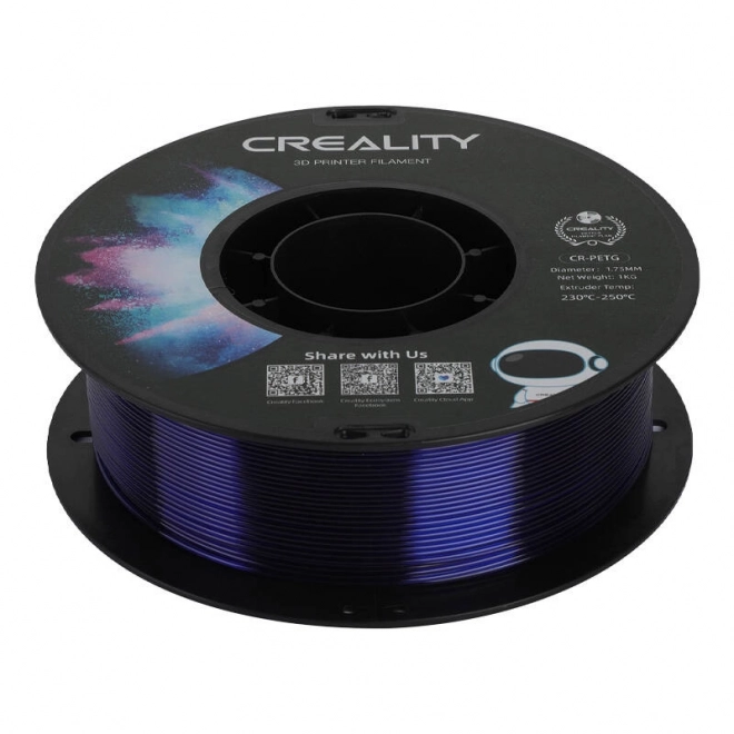 CR-PETG Filament Creality (Transparentní modrá)