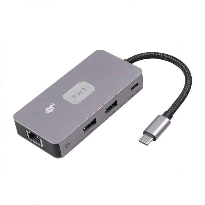 Adaptér HUB USB C (7v1) HDMI USB SD/TF RJ45 (2500 Mb/s) PD