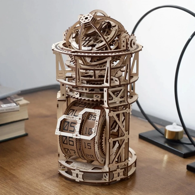 Ugears dřevěný mechanický model hodinový strojek s tourbillonem