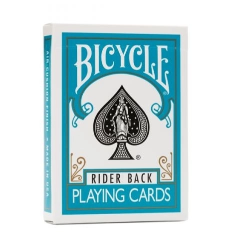Hrací karty Bicycle s tyrkysovým rubem – pokerová velikost