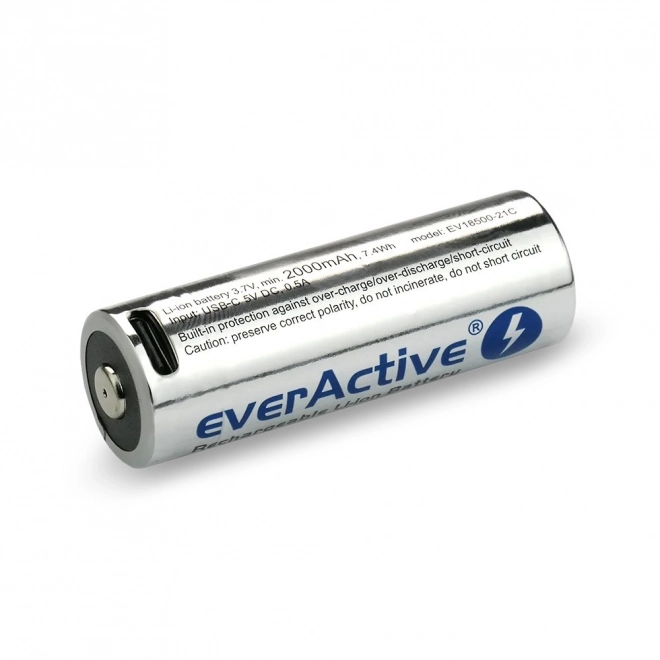 Dobíjecí akumulátor EverActive 18500 Li-ion 3,7V 2100 mAh USB-C
