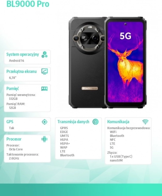 Odolný smartphone Blackview BL9000 Pro