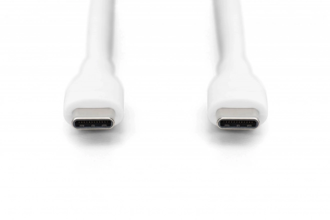 Silikonový napájecí kabel USB-C - USB-C, USB 2.0 60W, 1m Bílá