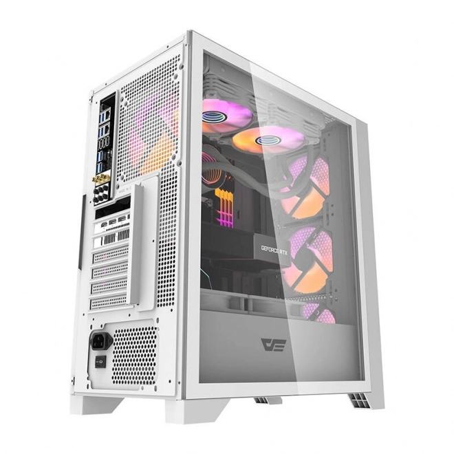 Počítačová skříň Darkflash DRX70 MESH + 4 ventilátory RGB (bílá)