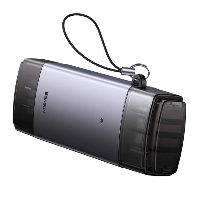 Baseus čtečka paměťových karet SD/TF USB a USB-C šedá