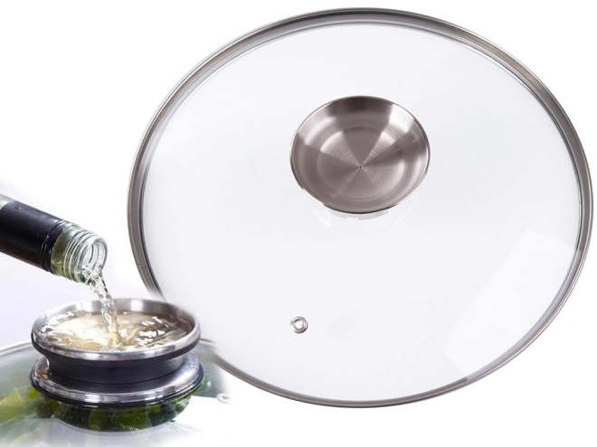 Skleněná poklice s ventilem a aromatizérem