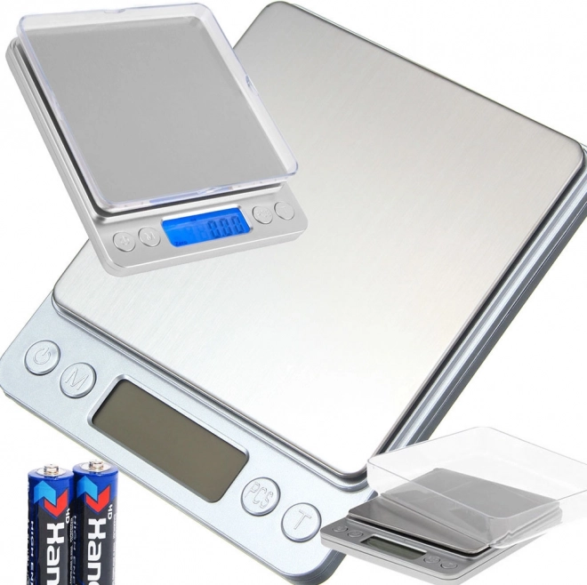 Digitální kapesní váha 500 g s přesností 0,01 g a nerezovou plošinou