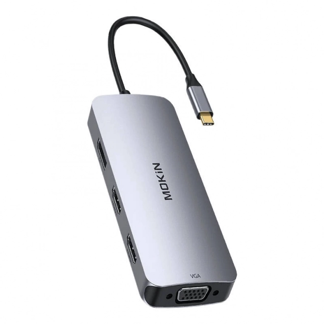Rozšiřující adaptér 8v1 MOKiN s USB-C, VGA a 2x HDMI