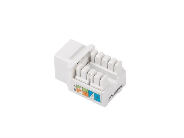 Modulární Keystone Gniazdo RJ45 UTP Kat 5E 90° do montážní krabice