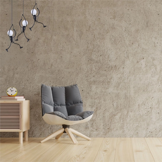Stropní lampa Loft černá LED typu lidí