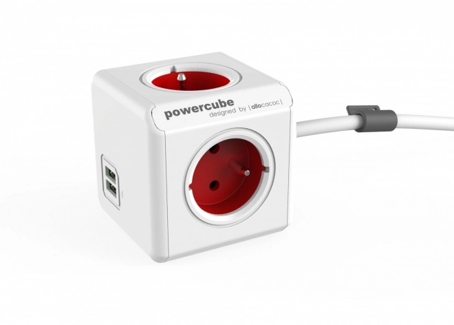 PowerCube Prodloužená napájecí lišta USB 1,5 m 2402RD/FREUPC Červená