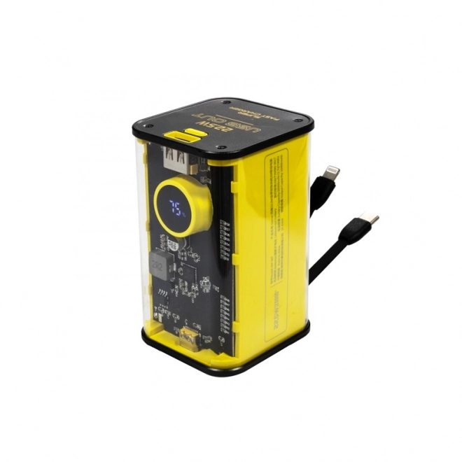 Powerbanka WEKOME 20000 mAh s vestavěnými kabely USB‑C a Lightning, PD 20 W a QC 3.0 22,5 W