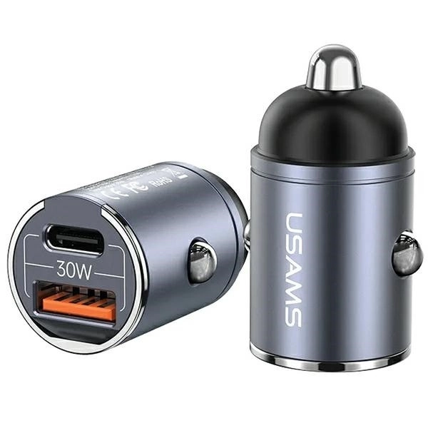 Autonabíječka 30W 1xUSB+1xUSB-C Fast Charge