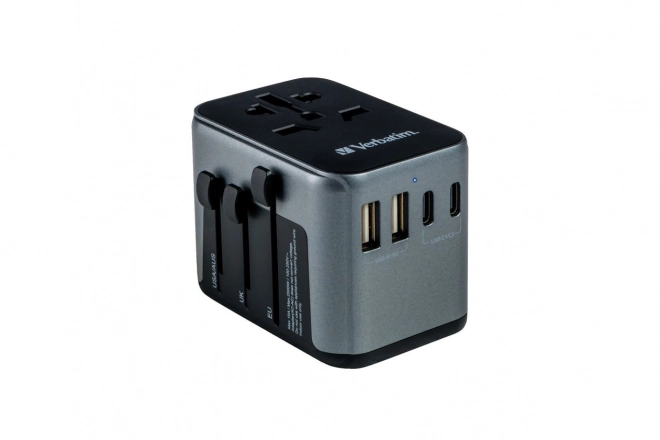 Cestovní adaptér UTA-03 49545 180 zemí, PD 30W nabíječka, QC 3.0 3x USB-C , 2x USB-A