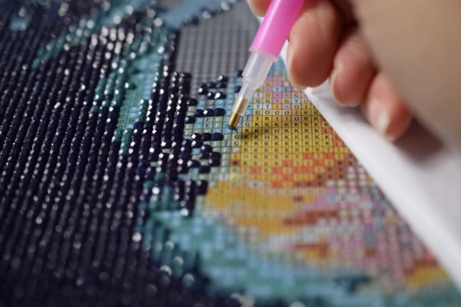 Mozaika diamantová sada Diamond Painting 5D Král Lev 30x40 cm