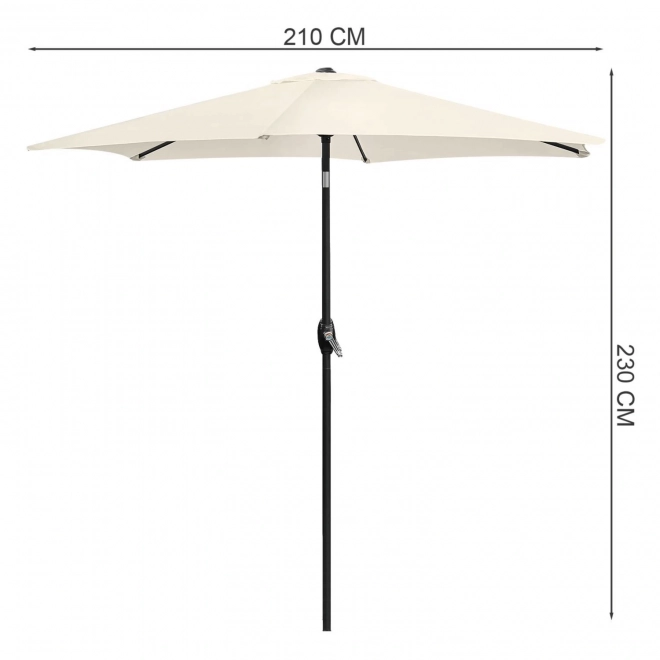 Skládací zahradní slunečník Bauerkraft 210 cm béžový