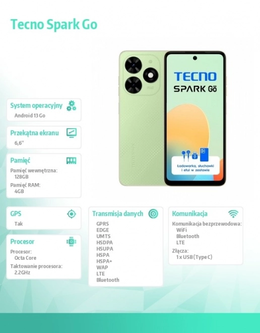 Chytrý telefon Tecno Spark Go 2024