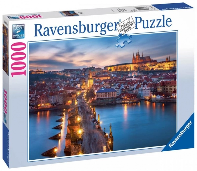 Puzzle Pohled na Prahu v Noci 1000 dílků