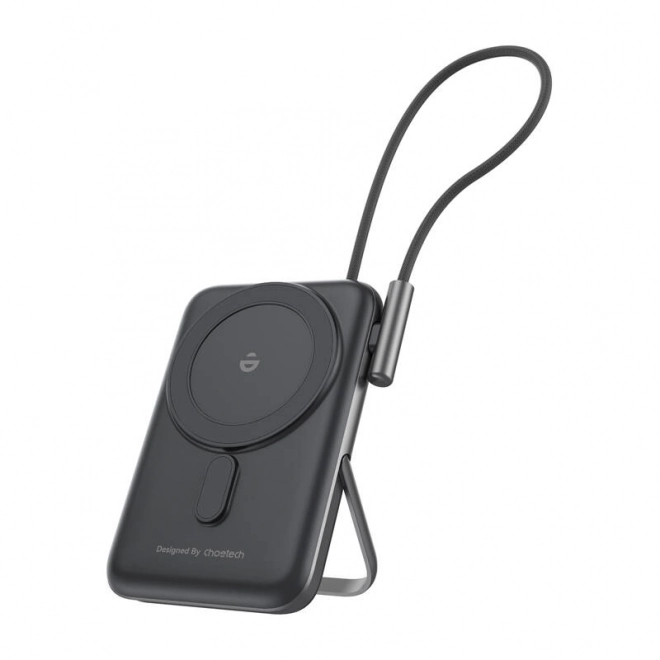 Magnetická powerbanka Choetech 10000mAh 20W s USB-C kabelem černá