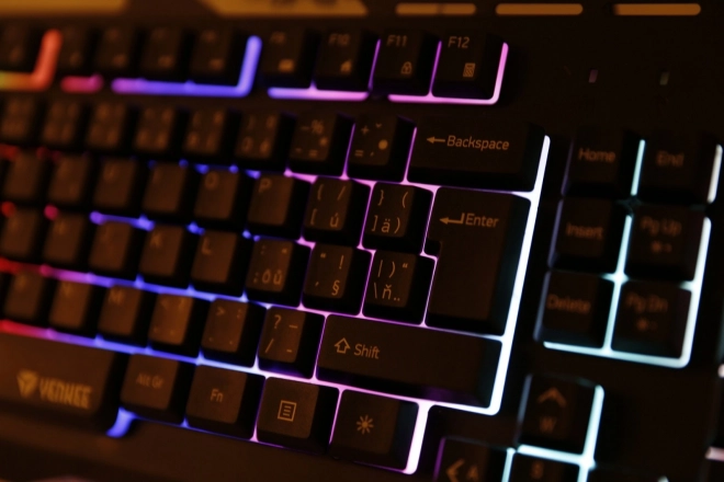 Klávesnice YKB 3200 Shadow metal, podsvícená LED diodami