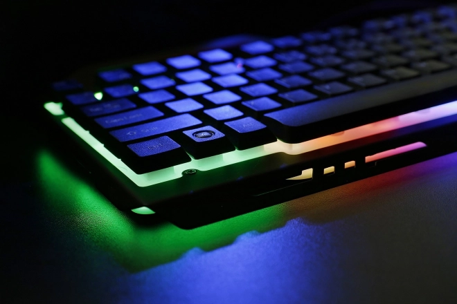 Klávesnice YKB 3200 Shadow metal, podsvícená LED diodami