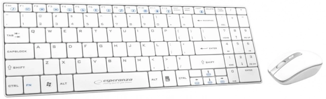 SLIM KLÁVESNICE + MYŠ 2,4 GHz EK122W LIBERTY BÍLÁ