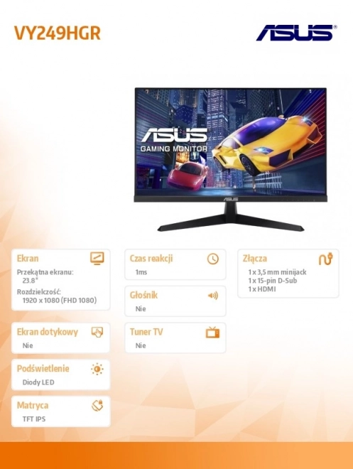 Monitor 23.8 palce ASUS Full HD IPS 120Hz