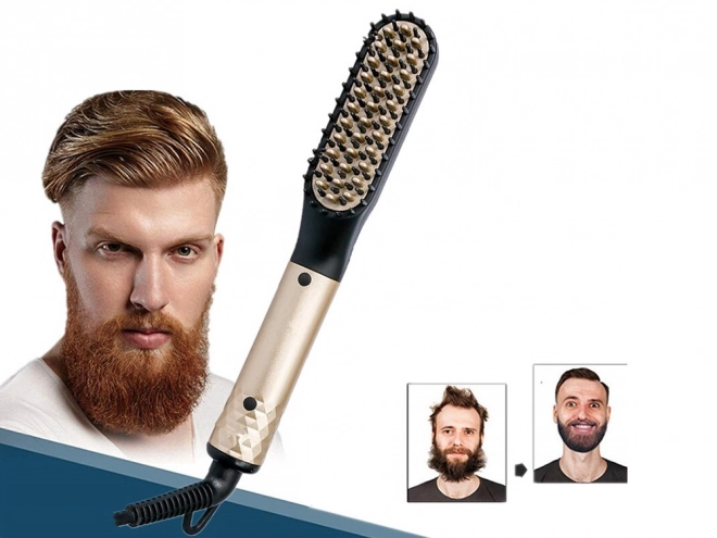 Elektrický kartáč na vousy a vlasy pro muže
