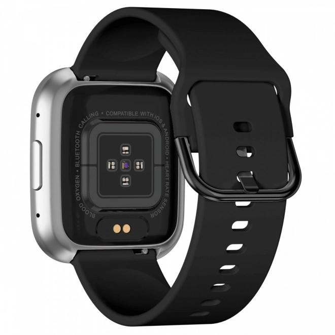 Smartwatch Garett GRC styl v stříbrno-černé barvě