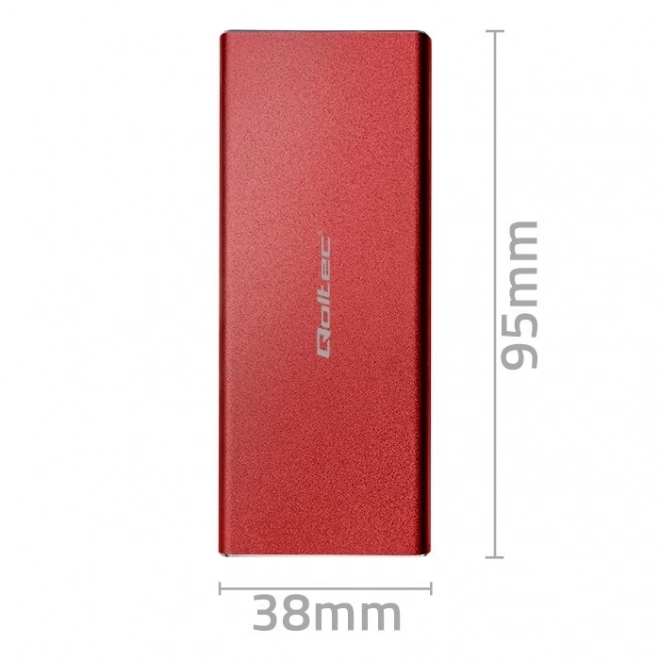 Skříň | Šachta pro disk M.2 SSD | SATA | NGFF | USB 3.0 | Superspeed 5Gb/s | 2TB | Červená barva
