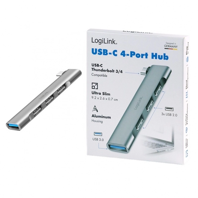 Elegantní USB-C HUB s 1x USB-A 3.0 a 3x USB-A 2.0