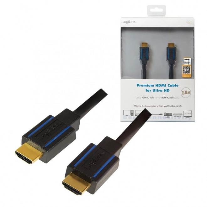 Prémiový HDMI kabel Ultra HD 1.8m