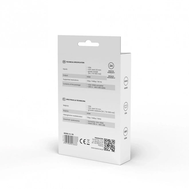 Konvertor VGA na HDMI Full HD
