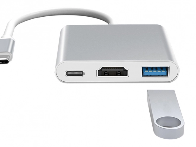 Adaptér 3v1 USB-C HDMI 4K