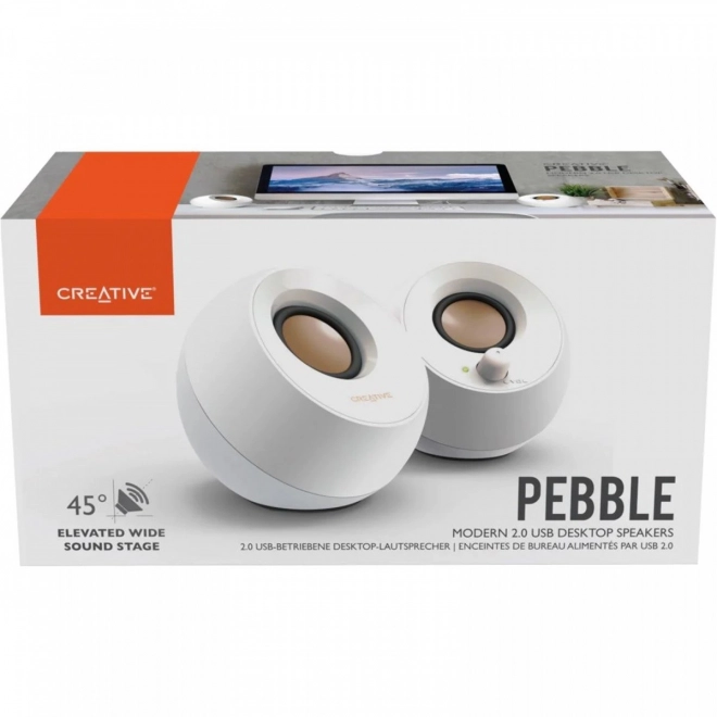 Reproduktory Pebble 2.0 USB bílé
