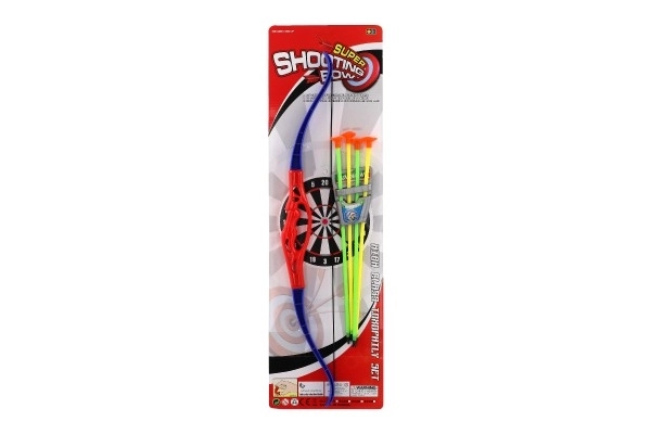 Luk+4 šípy s přísavkami plast 57cm na kartě
