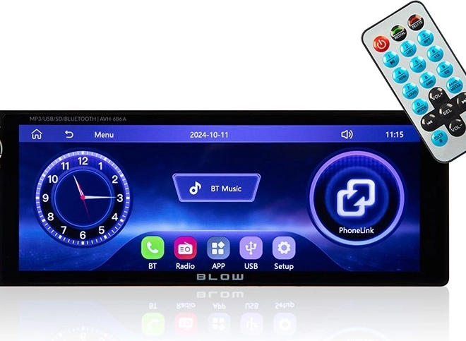 Autorádio BLOW s dotykovým displejem 7 palců a Bluetooth