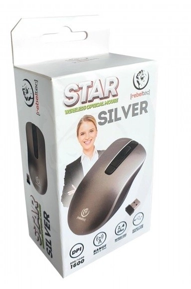 Bezdrátová optická myš Rebeltec STAR stříbrná