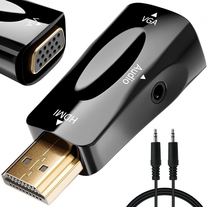 Převodník z HDMI na VGA s audio výstupem