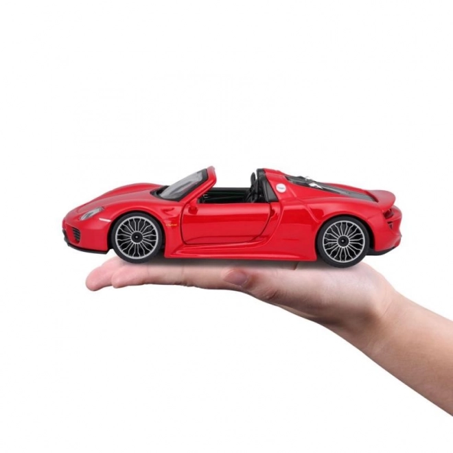 Kovové autíčko Porsche 918 Spyder červené