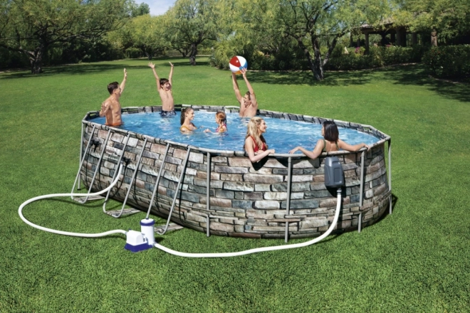 Rámový bazén 610 cm x 366 cm x 122 cm, Power Steel Swim